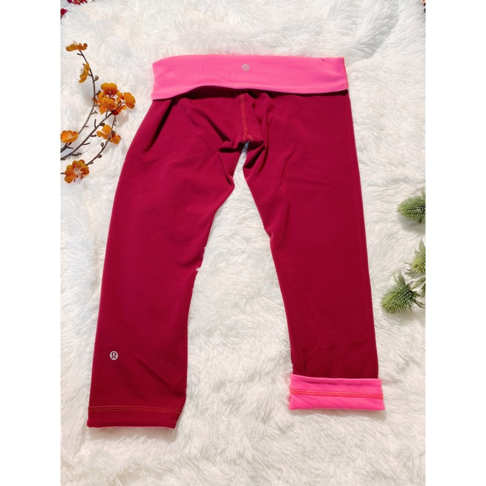Lululemon Reversible Pants Wine Pink Sz 6